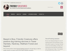 Tablet Screenshot of friendly-creatures.co.uk